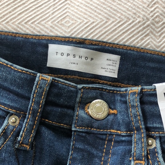 Topshop Jamie Jeans, Indigo - Picture 5 of 5